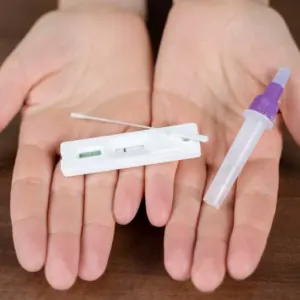 HbA1c at-home test kit (CLIA-waived when performed with simple procedures)